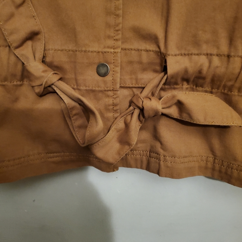 A LOVE A TIE WAIST SAFARI JACKET